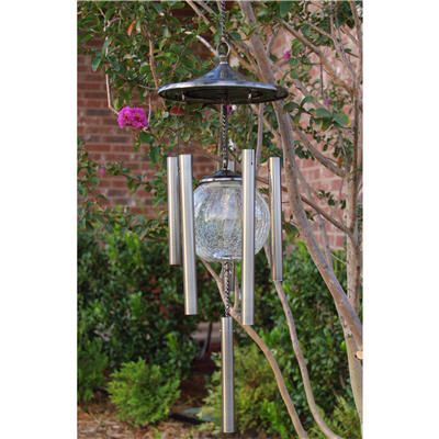 World Factory SUNergy Windlights Solar Wind Chimes