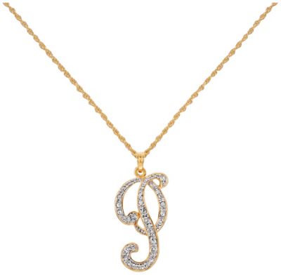 14K Gold Plated Initial Pendant