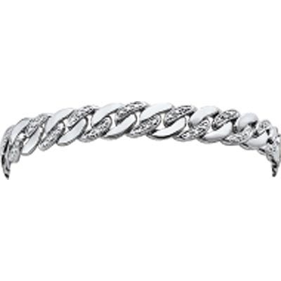 Men's Sterling Silver Diamond Accent Bracelet