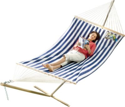 Algoma Striped Oversized Hammock with Stand