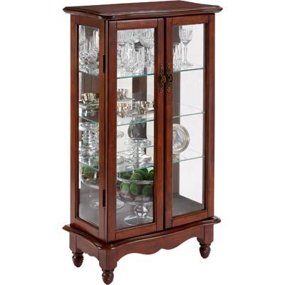 Cherry Finish Curio Cabinet