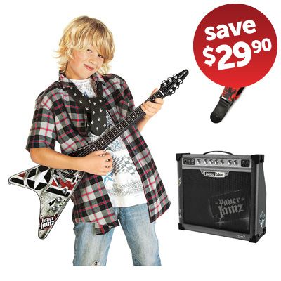 Paper Jamz Red Guitar w/Amp and Strap