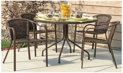 Mesa 5pc Patio Set -Brown