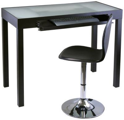 Darrel 2pc Computer Desk & Swivel Chair-Black