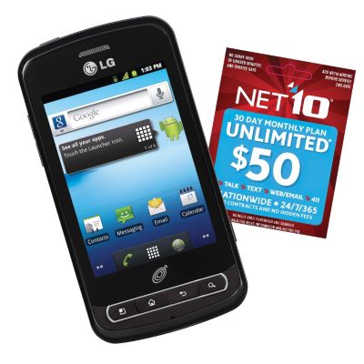 Net10 LG Phone with $50 Airtime Card
