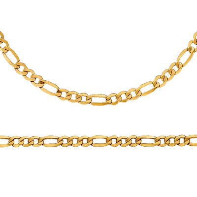 10K Gold Figaro Necklace & Bracelet Set