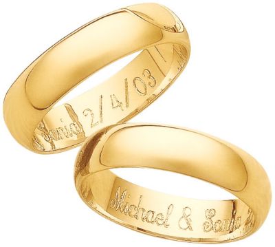 Unisex 10K Gold Message Band