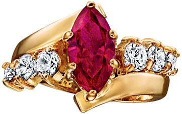 Goldtone 5 Piece Color CZ Ring Set