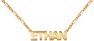 18K Gold Over Silver Nameplate Necklace