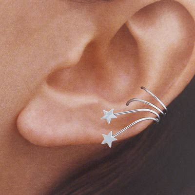 Sterling Silver Shooting Stars Earcuff