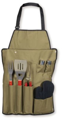 Barbecue Apron with Utensils