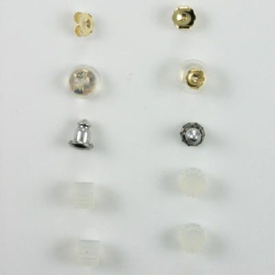 5 Pair Assorted Earring Backs Set