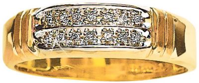 Men's 10K Gold Two Row Wedding Band