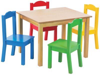 Primary Colors Table and Chairs Set