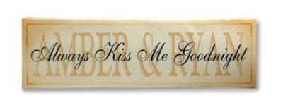 Kiss Me Goodnight Canvas 9x27