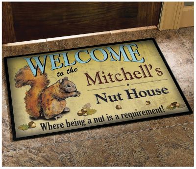 Personalized Nuthouse DoorMat  24 x 36"