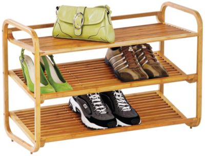 Honey Can Do 3 Tier Deluxe Bamboo Shoe Shelf