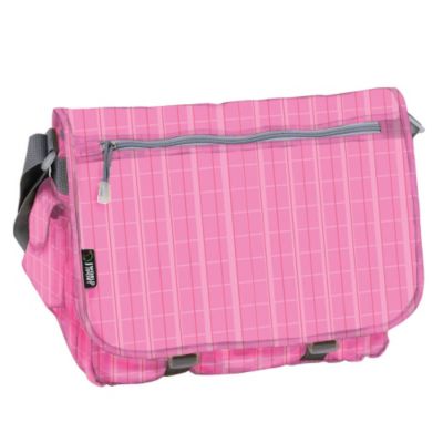 J World Pink Plaid Casual Messenger Bag