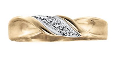 Men's 18K Gold Over Silver Band