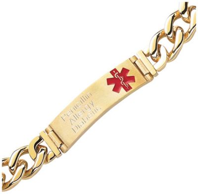 Men's Personalized Medical Bracelet