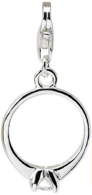 Amore La Vita Sterling Silver CZ Letter Charm
