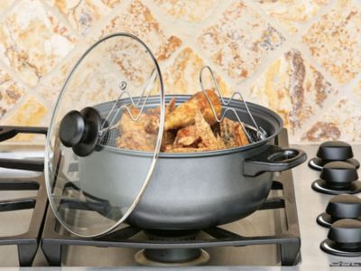 Cook Pro 4qt Nonstick Deep Fryer w/Glass Lid