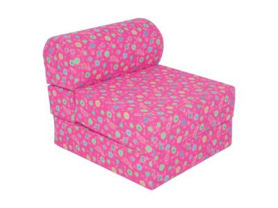 Children's Foam Sleeper Chair Pink Flowers