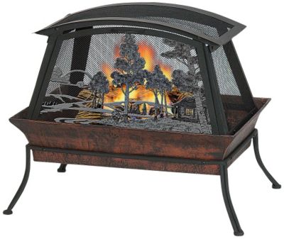 Lake Cabin Outdoor Fireplace