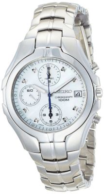 Seiko Ladies Stainless Steel Chronograph Watch