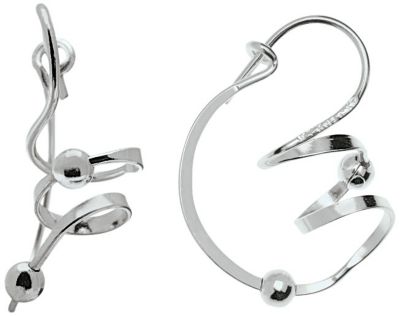 Sterling Silver Twisted Hoop Earrings