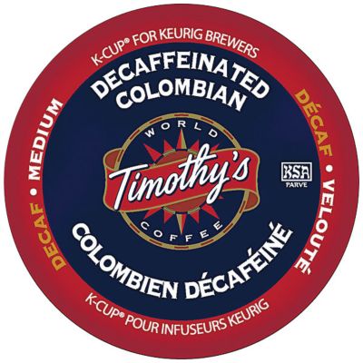 Keurig Timothy's Colombian Decaffeinated Coffee