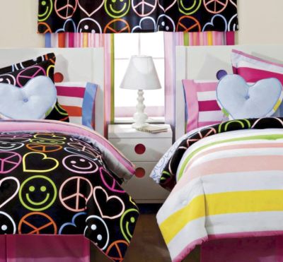 Little Miss Matched Peace Love Bed Set