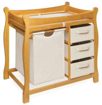 Badger Bakset Sleigh Changing Table w/Bskt-Honey