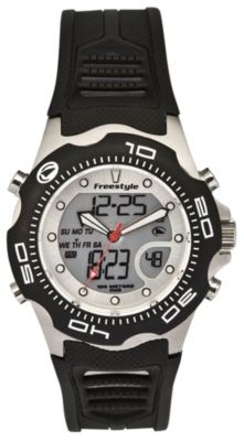 Mens Freestyle Shark x 2.0 Black & Silver Watch