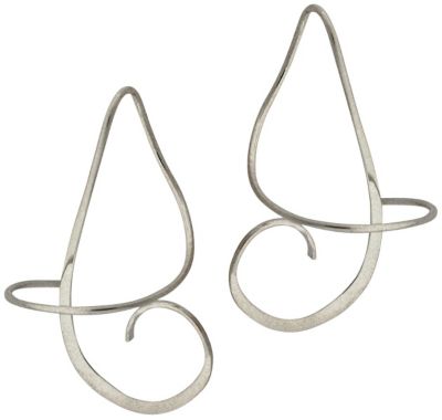10K White Gold Earspiral Earrings