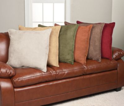 Faux Suede 22" Dec Pillow Set