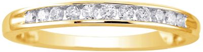 14K Gold Channel-Set Diamond Anniversary Band