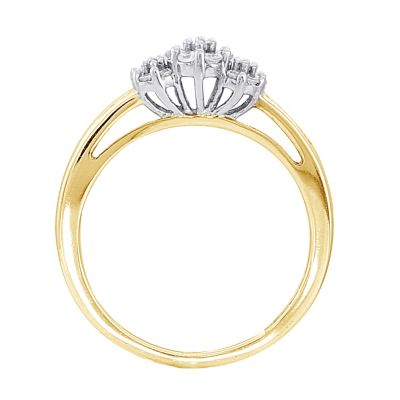 10K Gold Diamond Cluster Ring