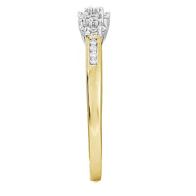 10K Gold Diamond Cluster Ring