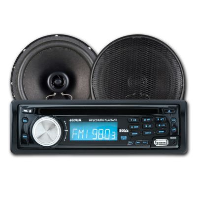 Boss CD MP3 Car Stereo with Pair Duo-Fit Speakers