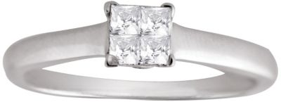 Ladies'14K White Gold 1/4 CT. T.W. Diamond Ring