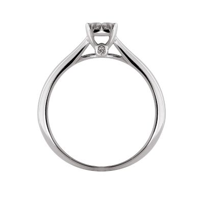 14K White Gold Princess Cut Diamond Ring