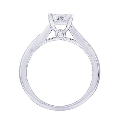 14K White Gold Princess Cut Diamond Ring