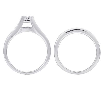 14K White Gold 1/2 CT. T.W. Diamond Bridal Set