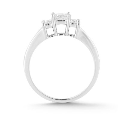 14K White Gold Princess Cut Diamond Ring