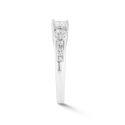 14K White Gold Princess Cut Diamond Ring