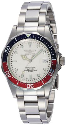 Invicta Men's Pro Diver Quartz White Dial Watch