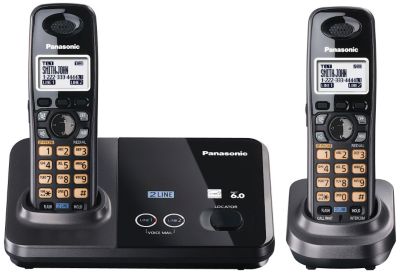 Panasonic 2 Line Cordless Phone with 2 Handsets