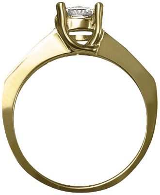 24K Gold Over Silver CZ Personalized Ring