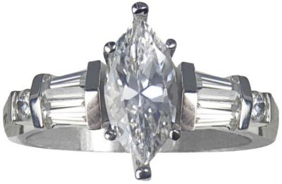 Sterling Silver CZ Personalized Engagement Ring